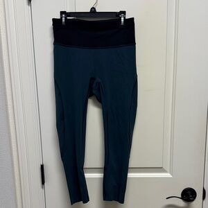 lululemon Teal and Black Leggings